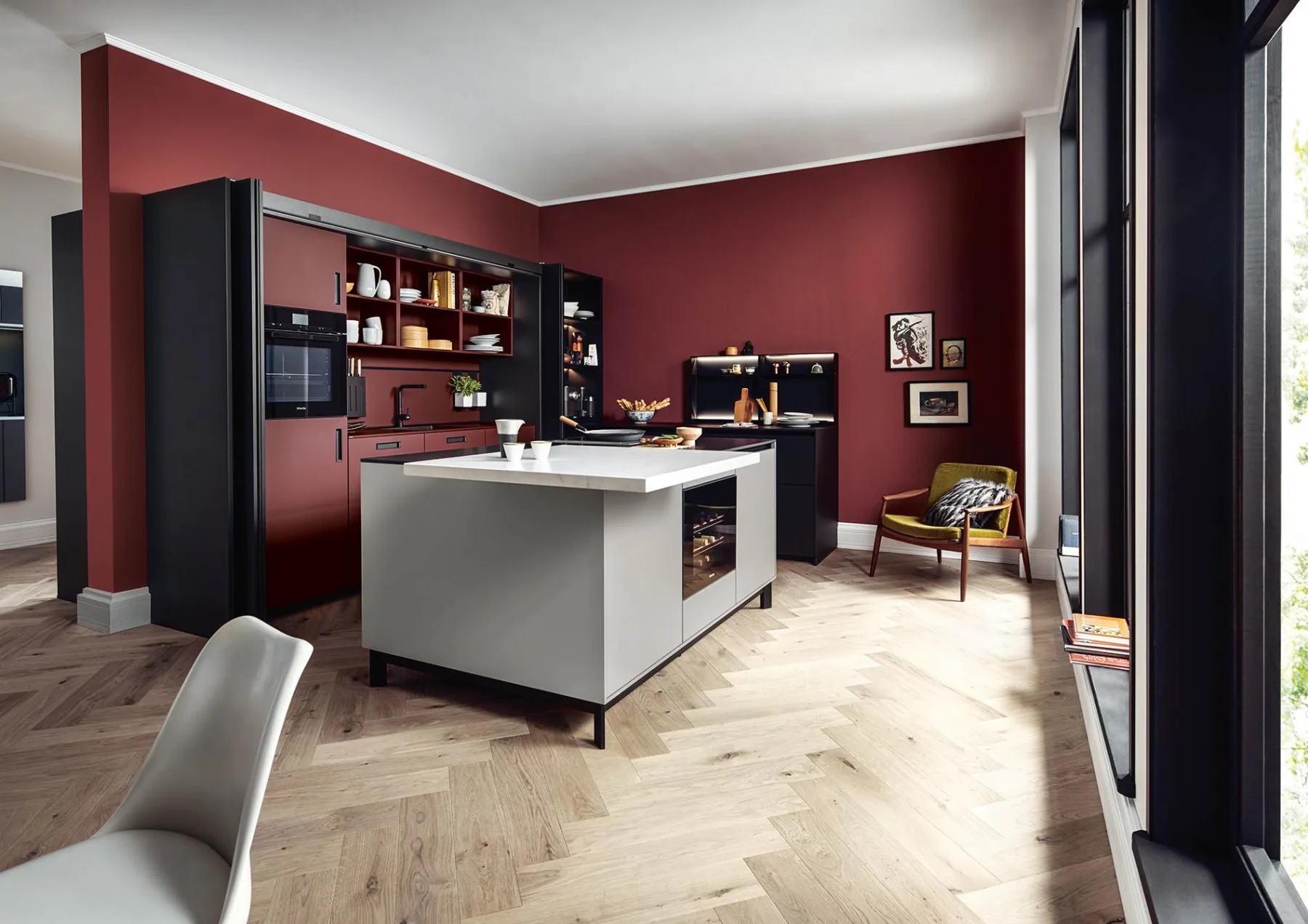 next125 NX510 Küche in Onyxschwarz