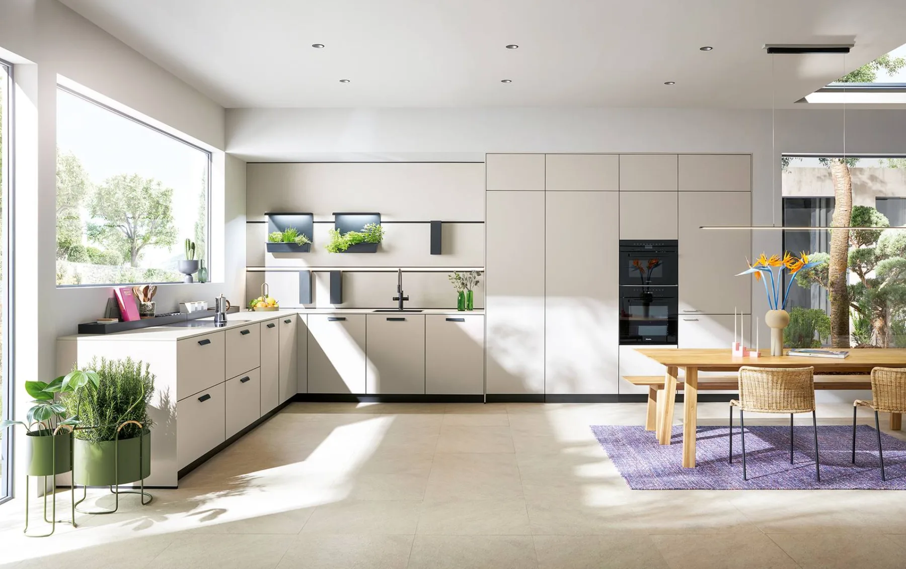 next125 NX890 Küche in Linoleum Olivgrün